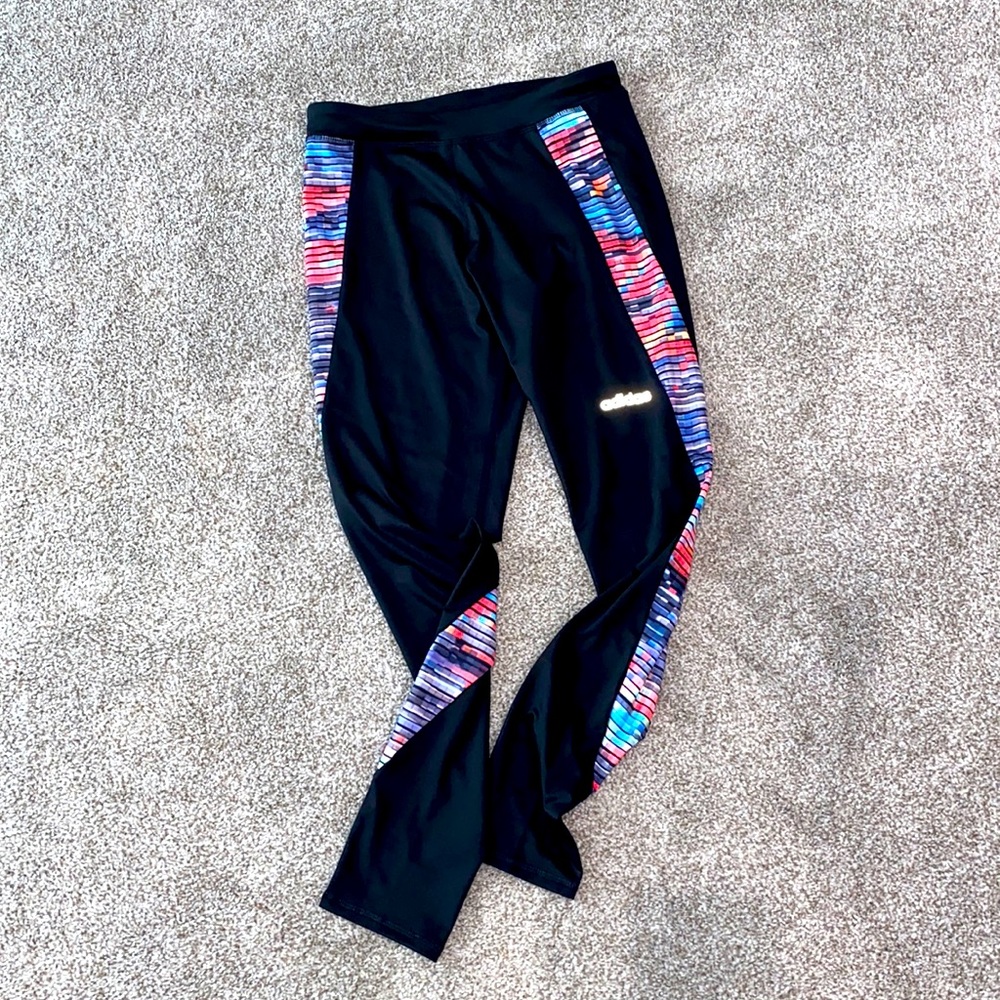 EUC Adidas Climalite Athletic Yoga Workout Leggings Girls Size XL 16